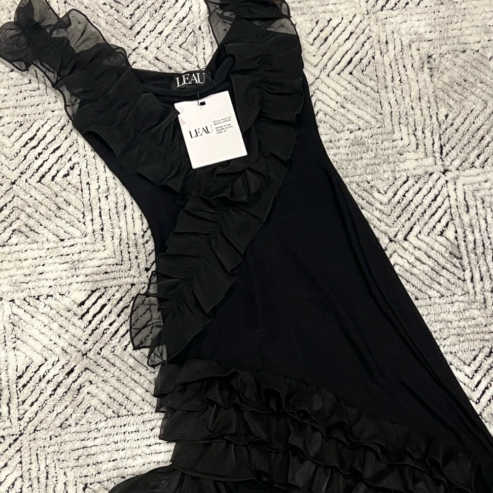 LEAU ROUX Ruffle Mesh Dress - Picture 4 of 8